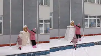 Okul Bahçesindeki O Manzara Herkesi Mest Etti! İşte Yürekleri Isıtan O görüntüler!