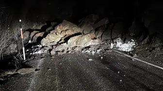 Sivas'ta Suşehri-İmranlı Yolunda Heyelan