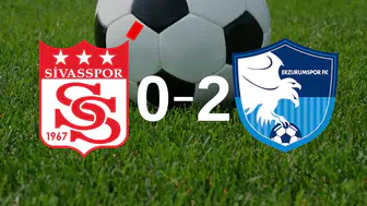 Sahada 10 kişi kalan Sivasspor, Erzurumspor’a 2-0 yenildi!