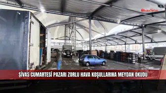 Sivas Cumartesi Pazarı zorlu hava koşullarına meydan okudu