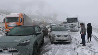 Erzincan-Sivas kara yolunda yoğun kar ulaşımı felç etti