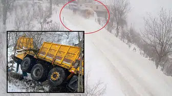 Tır 600 Metrelik Uçuruma Yuvarlandı, Sürücü Tırdan Atladı