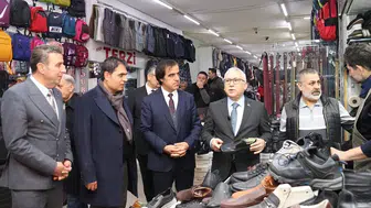 Sivas Valisi Terziler ve Kunduracılar Çarşısında Esnafın Sorunlarını Dinledi