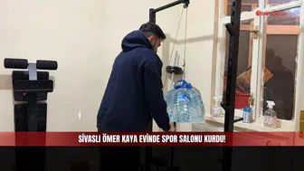 Sivaslı Ömer Kaya evinde spor salonu kurdu!
