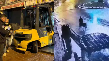 Forklifle Gelip Kuyumcu Soydu! Eşekle Kaçtı!