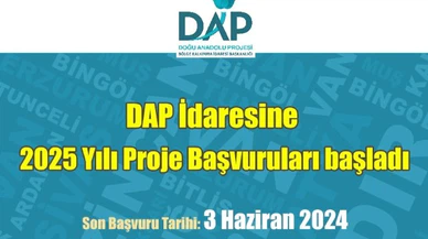 DAP 2025 yılı Proje Teklif çağrısına çıktı