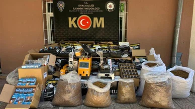 Sivas'ta kaçak tütün operasyonu