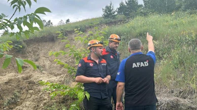 Gölova'da heyelan oldu!