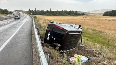 Kontrolden çıkıp şarampole uçtu