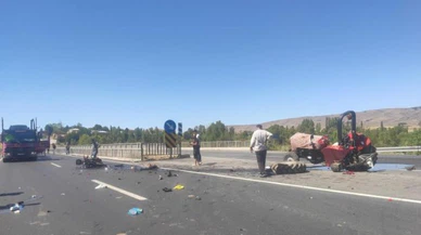 Sivas'ta motosiklet ile traktör çarpıştı: 1 ölü
