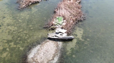 Sivas'ta o göl adeta can çekişiyor