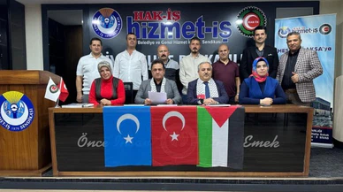 Sivas'ta sendikalardan Filistin desteği