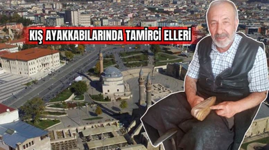 Kış ayakkabılarında tamirci elleri 