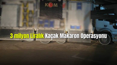 3 Milyon Liralık Kaçak Makaron Operasyonu