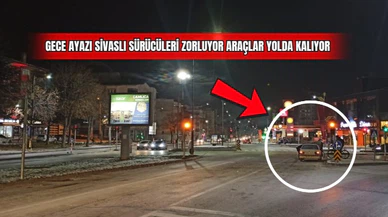 Gece Ayazı Sivaslı Sürücüleri Zorluyor: Araçlar Yolda Kalıyor