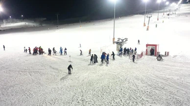 Sivas'ta gece kayak keyfi