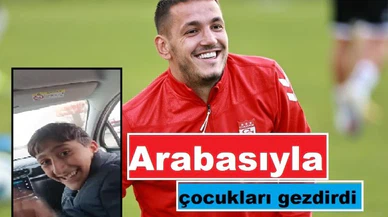 Sivassporlu Rey Manaj'dan çocuklara jest