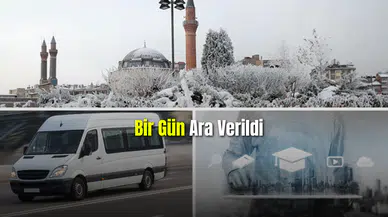 Sivas’ta Kar Yağışı Nedeniyle Taşımalı Eğitime 1 Gün Ara