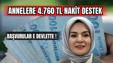 Annelere 4.760 TL Nakit Destek