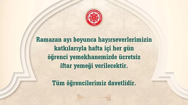 Sivas'ta Öğrencilere Ücretsiz İftar Yemeği