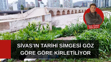 Sivas’ın tarihi simgesi göz göre göre kirletiliyor