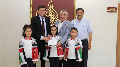 Miniklerden Gazze'ye gönül dolusu destek