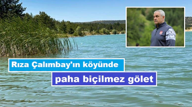 Rıza Hocanın köyünde müthiş gölet