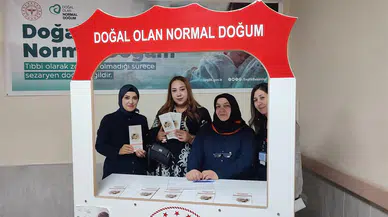 Sivas'ta normal doğum anlatılıyor