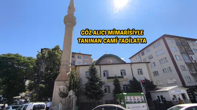Göz alıcı mimarisiyle tanınan cami tadilatta
