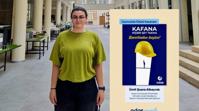 Kafasına sadece bareti taktı, üçüncülüğü kaptı!