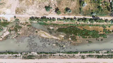 Kızılırmak'ta korkutan görüntüler