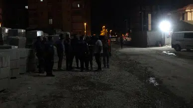 Gece yarısı şantiyede kavga! Polis ekipleri sevk edildi