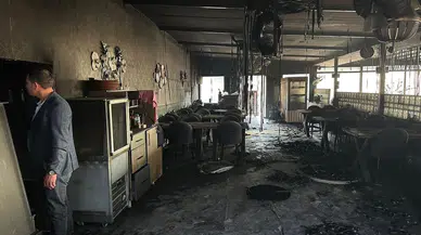 Sivas’taki yangında iş yeri kullanılamaz hale geldi