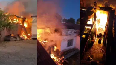 Sivas'ın O Köyünde Alevler Gökyüzünü Sardı!