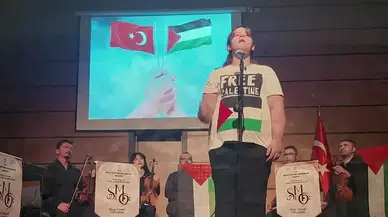 Sivas’ta yüreklere dokunan beste Filistin için söylendi
