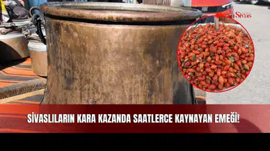 Sivaslıların Kara Kazanda Saatlerce Kaynayan Emeği!