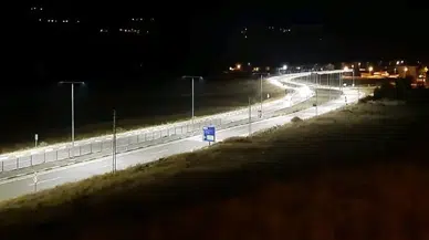 Sivas Gölova’da çevre yolu artık geceyi aydınlatıyor