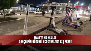 Sivas'ta Hız Kesildi! Gençlerin Gözdesi Scooterlara Kış Freni!