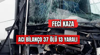 Katliam Gibi Kaza Otobüs Şarampole Yuvarlandı 37 Kişi Hayatını Kaybetti!