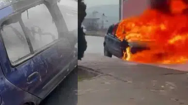 Sivas'ta Bir Araç Daha Yanarak Kül Oldu!