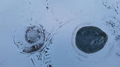 Sivas'taki Doğa Harikası, Sivas'ın Gözü Tamamen Dondu!