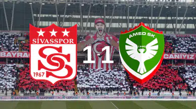 Sivasspor Amed maçı 1-1 bitti, tribünlerde heyecan eksik olmadı