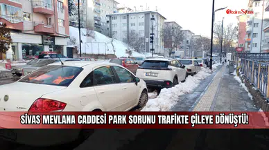 Sivas Mevlana Caddesi park sorunu trafikte çileye dönüştü!