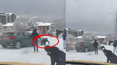 Filmleri Aratmayan Görüntü! Buzlu yolda Attığı Takla İle Ölümden Kurtuldu!