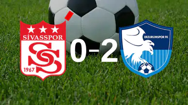 Sahada 10 kişi kalan Sivasspor, Erzurumspor’a 2-0 yenildi!