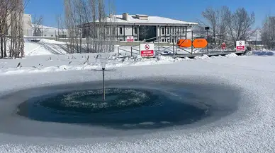 Sivas OSB'de Kış Ayının Zorluğu Gölette Gösterdi