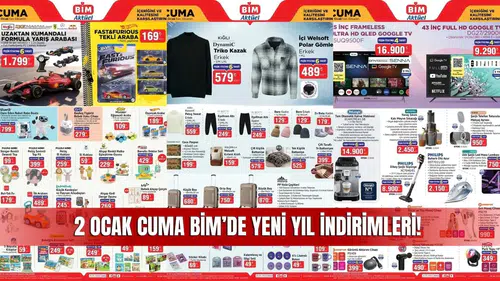Sivas BİM 2 Ocak 2026 Aktüel Kataloğu: Yeni Yılda Büyük İndirimler!