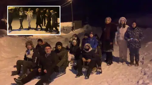 Sivas'a gurbetçiler tatil için geldiler, kışın tadını çıkarıyorlar