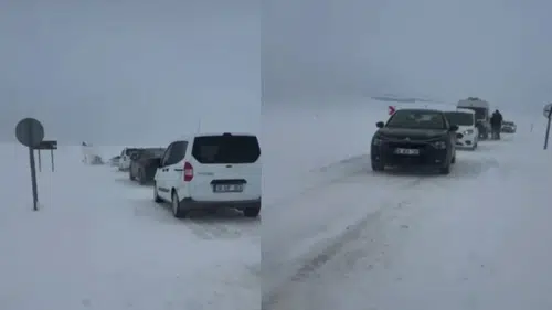 Sivas’taki Kar Esareti Cep Telefonunda!