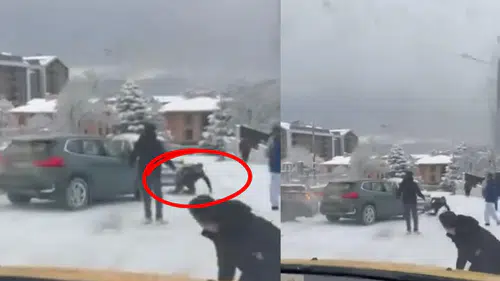 Filmleri Aratmayan Görüntü! Buzlu yolda Attığı Takla İle Ölümden Kurtuldu!